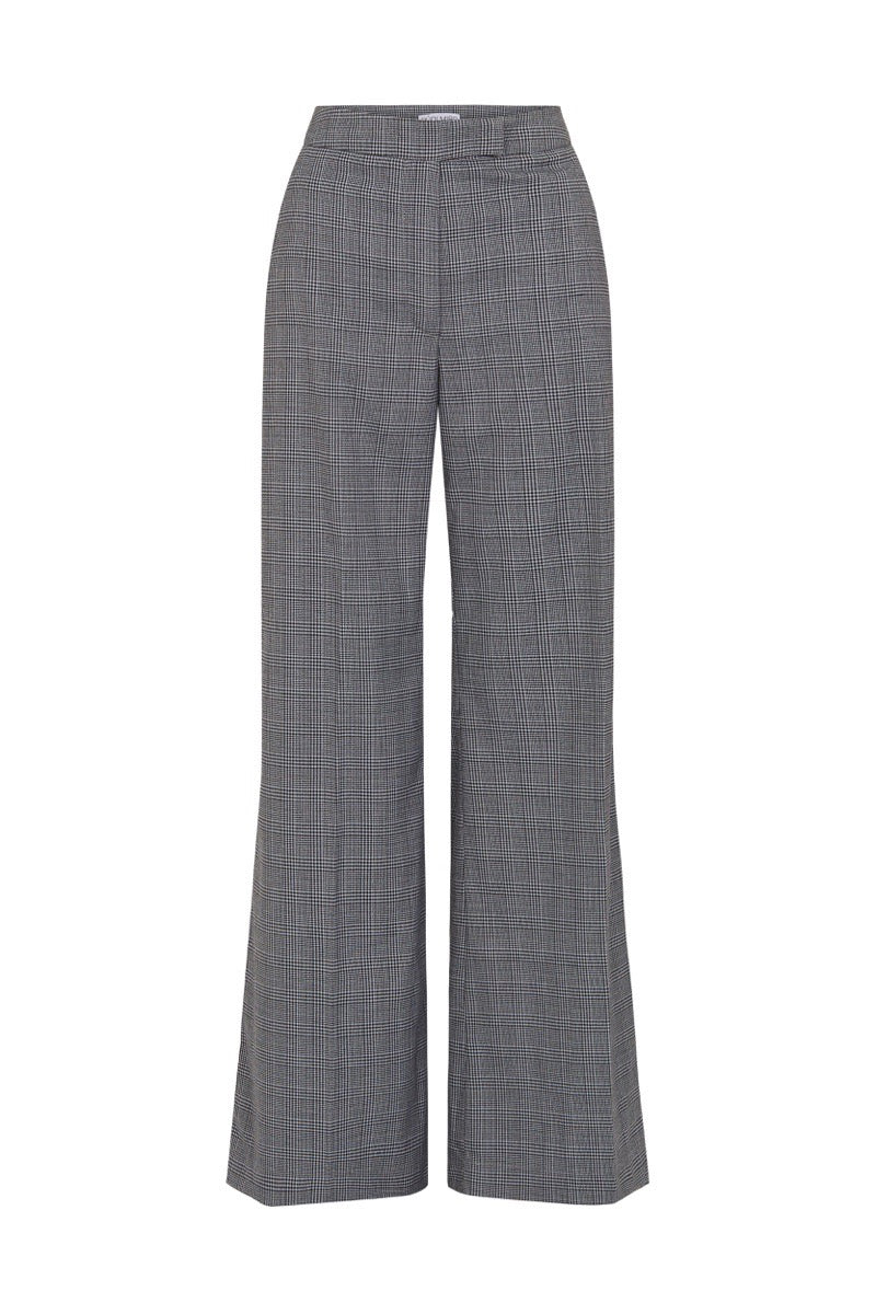 46-1 Palazzo pants with slanted pockets and side zip closure